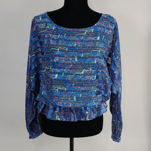 Free People Cherry Blossom Semi Sheer Top